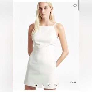 French connection whisper light square neck white dress size 12
